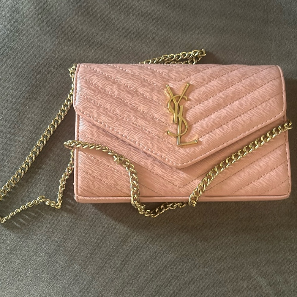 Light pink YSL crossbody bag